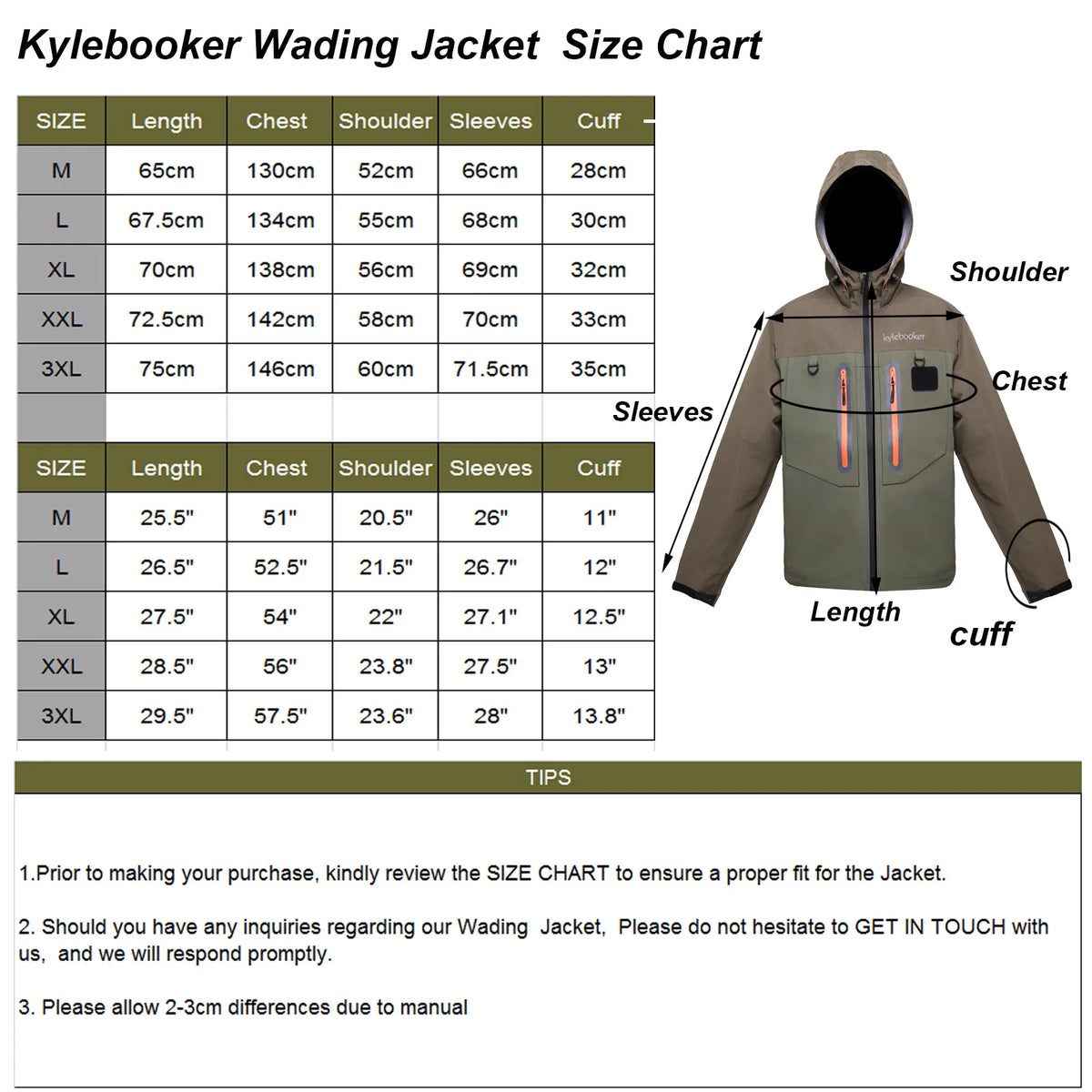 Men's Breathable Fly Fishing Wading Jacket Waterproof Fishing Wader Jacket Clothes Outdoor Hunting Fishing Clothing