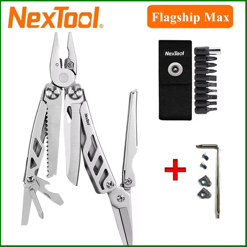 NexTool Flagship Max 14 In 1 EDC Multi Tool Pliers Folding Knife Large Scissors Outdoor Camping Survival Multitool