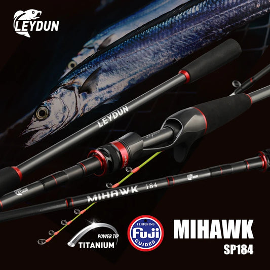LEYDUN MIHAWK 184 Fishing Rods Super Light Tachiuo Tenya Boat Fishing Titanium Tip 8:2 Action 텐야 Casting Rod Fishing Tackle Rod
