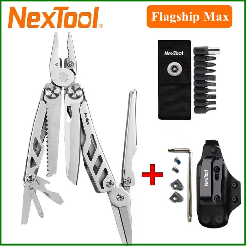 NexTool Flagship Max 14 In 1 EDC Multi Tool Pliers Folding Knife Large Scissors Outdoor Camping Survival Multitool