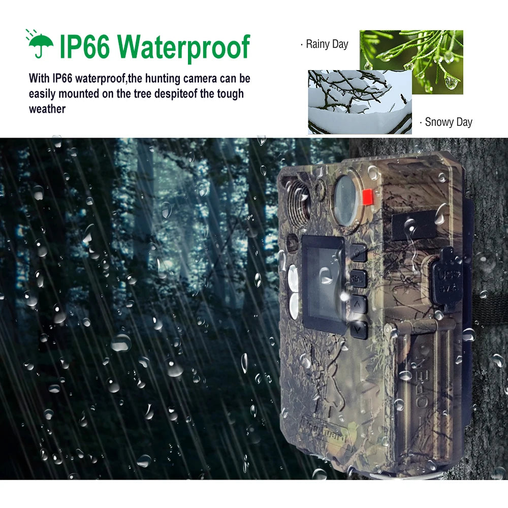 BolyGuard BG410-D 37MP 4K Trail Camera HD Dual Flash 940nm Invisible IR White LED IP66 Waterproof Hunting Game Cam Solar Ready