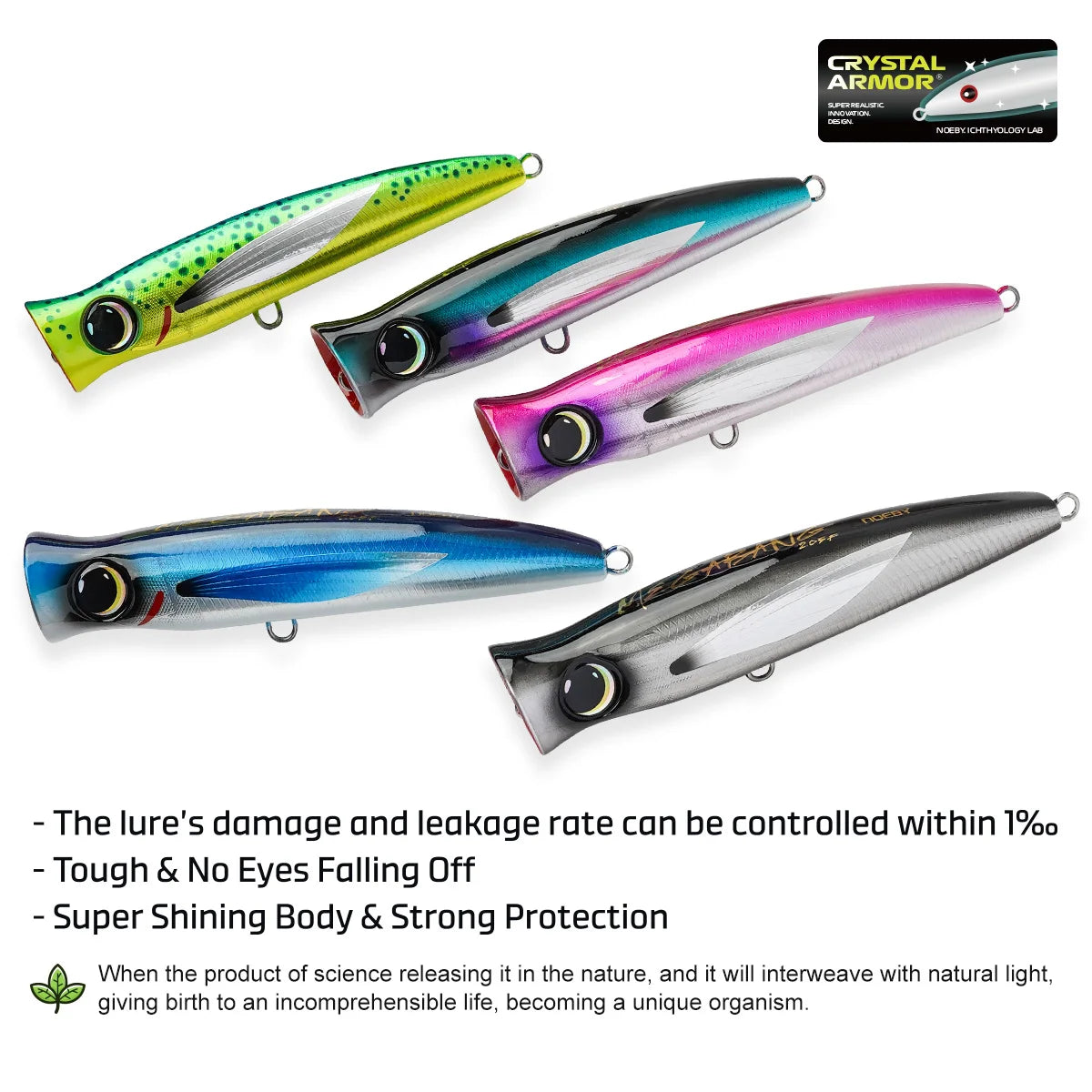 Noeby Handcraft Popper Fishing Lure 205mm 119g± Floating Popper Loud Bubbles Surface Wobblers Topwater Big Game Fising Baits