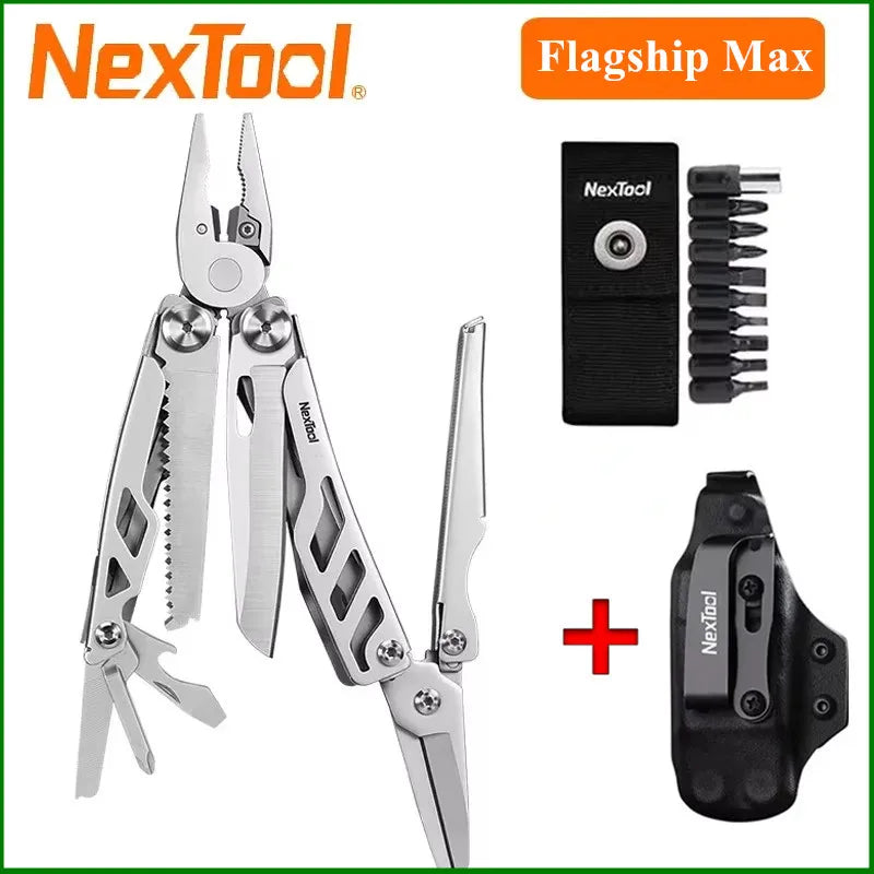 NexTool Flagship Max 14 In 1 EDC Multi Tool Pliers Folding Knife Large Scissors Outdoor Camping Survival Multitool