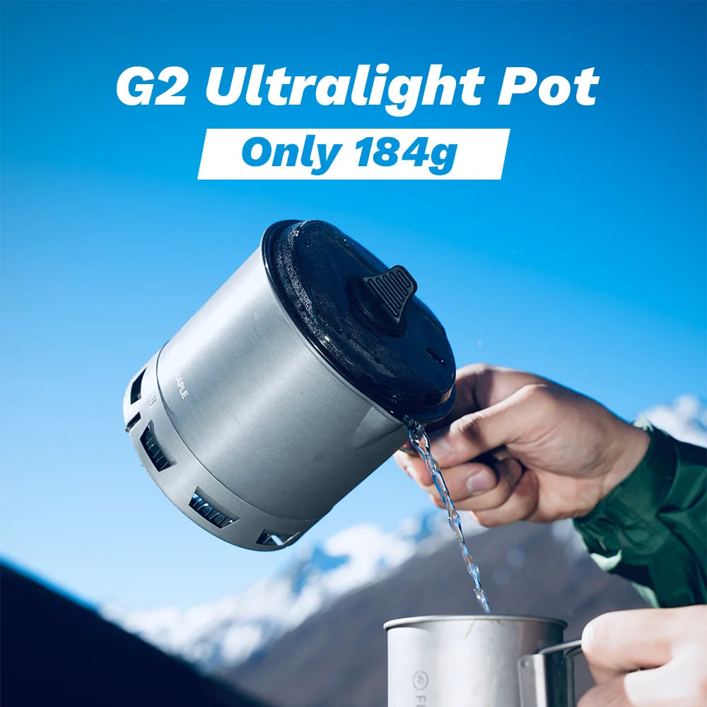 Fire-Maple G2 Petrel Ultralight Pot Lightweight Outdoor High Efficiency Heat Exchanger Pot for Hiking Travel Camping 750ML