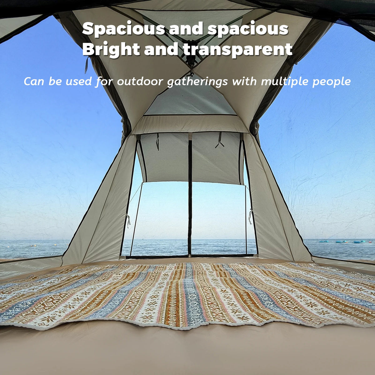 PAKICETUS 1-3 Person Pop Up Inflatable Camping Tent, 60s Quick Setup, Double Doors, Spacious Interior, Upgraded Ventilation, Portable Carry Bag for Outdoor Backpacking Car Camping