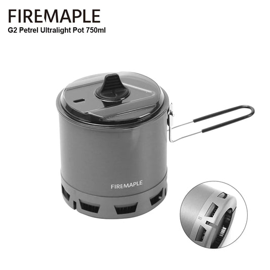 Fire-Maple G2 Petrel Ultralight Pot Lightweight Outdoor High Efficiency Heat Exchanger Pot for Hiking Travel Camping 750ML