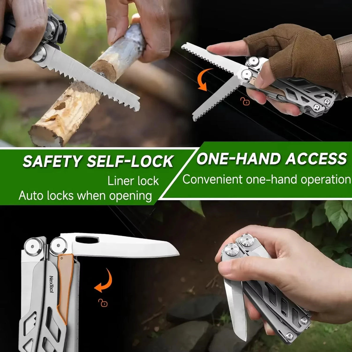 NexTool Flagship Max 14 In 1 EDC Multi Tool Pliers Folding Knife Large Scissors Outdoor Camping Survival Multitool