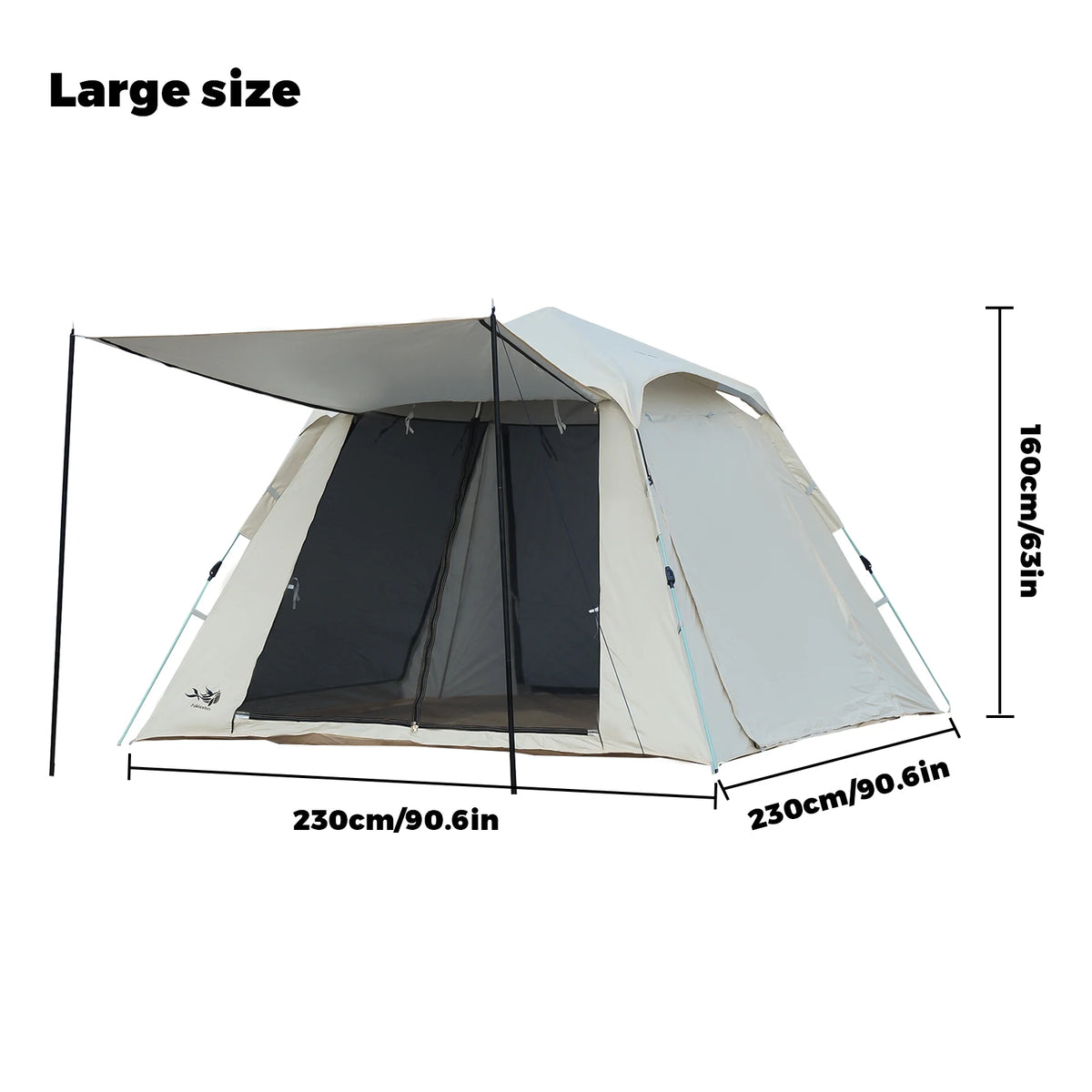 PAKICETUS 1-3 Person Pop Up Inflatable Camping Tent, 60s Quick Setup, Double Doors, Spacious Interior, Upgraded Ventilation, Portable Carry Bag for Outdoor Backpacking Car Camping