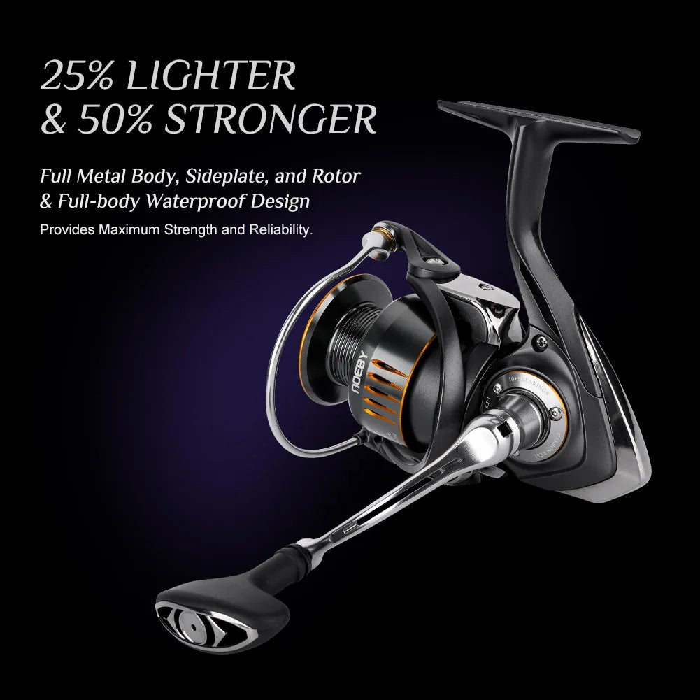Noeby Infinite Spinning Fishing Reel 2500H 3000H 4000H Series Max Drag 10kg Light Weight Aluminum Screw Inshore Fishing Reels